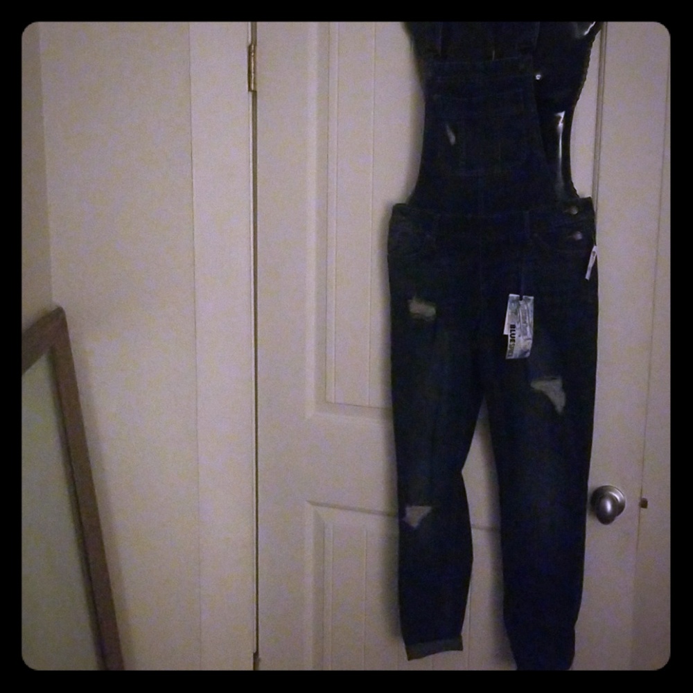 Dark blue overalls